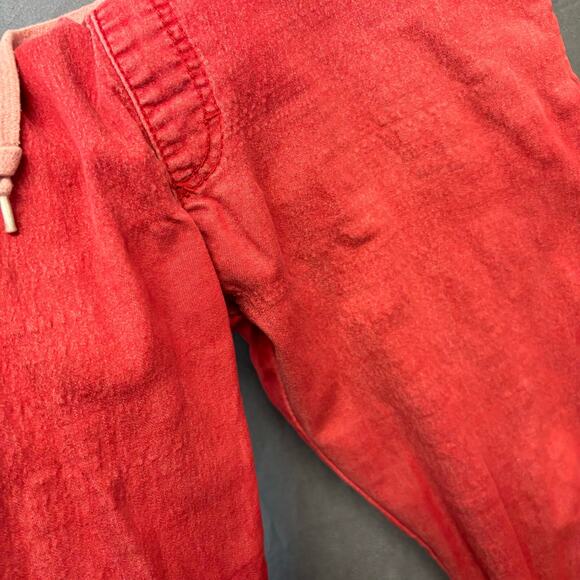 Blue Topic Denim Joggers Red Stretchy Waist Drawstring Womens Medium Streetwear - Picture 12 of 13